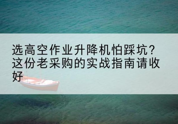 耒阳高空作业升降机厂家推荐-选高空作业升降机怕踩坑？这份老采购的实战指南请收好